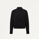 Venna Cropped Button-Up Jacket
