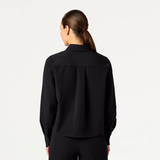 Zoya Cropped Button-Up Top